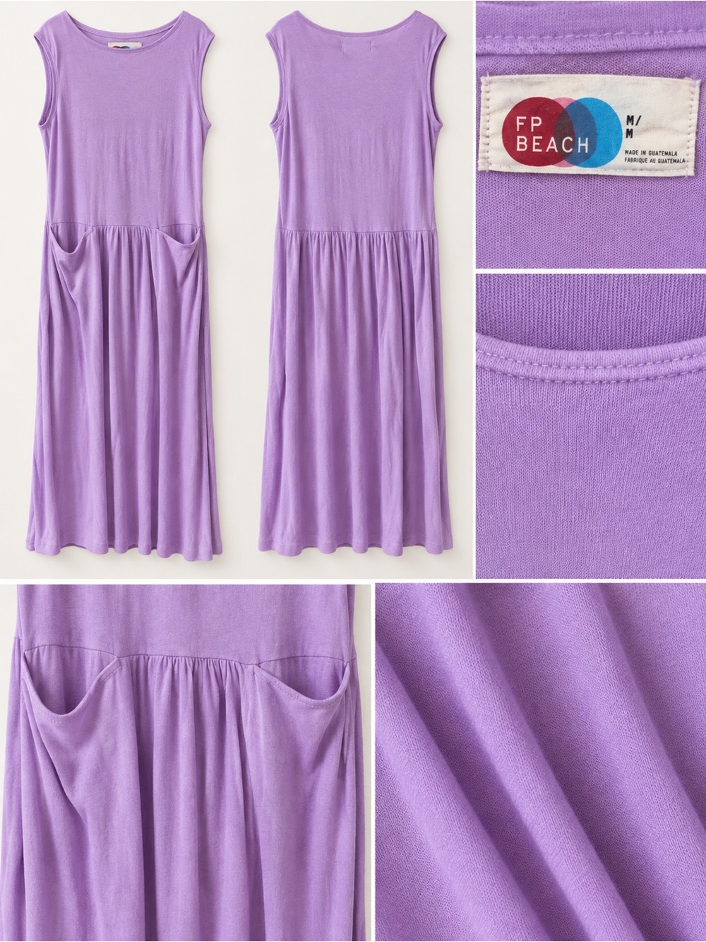Free People Lilac Sleeveless Maxi Dress with Pockets
